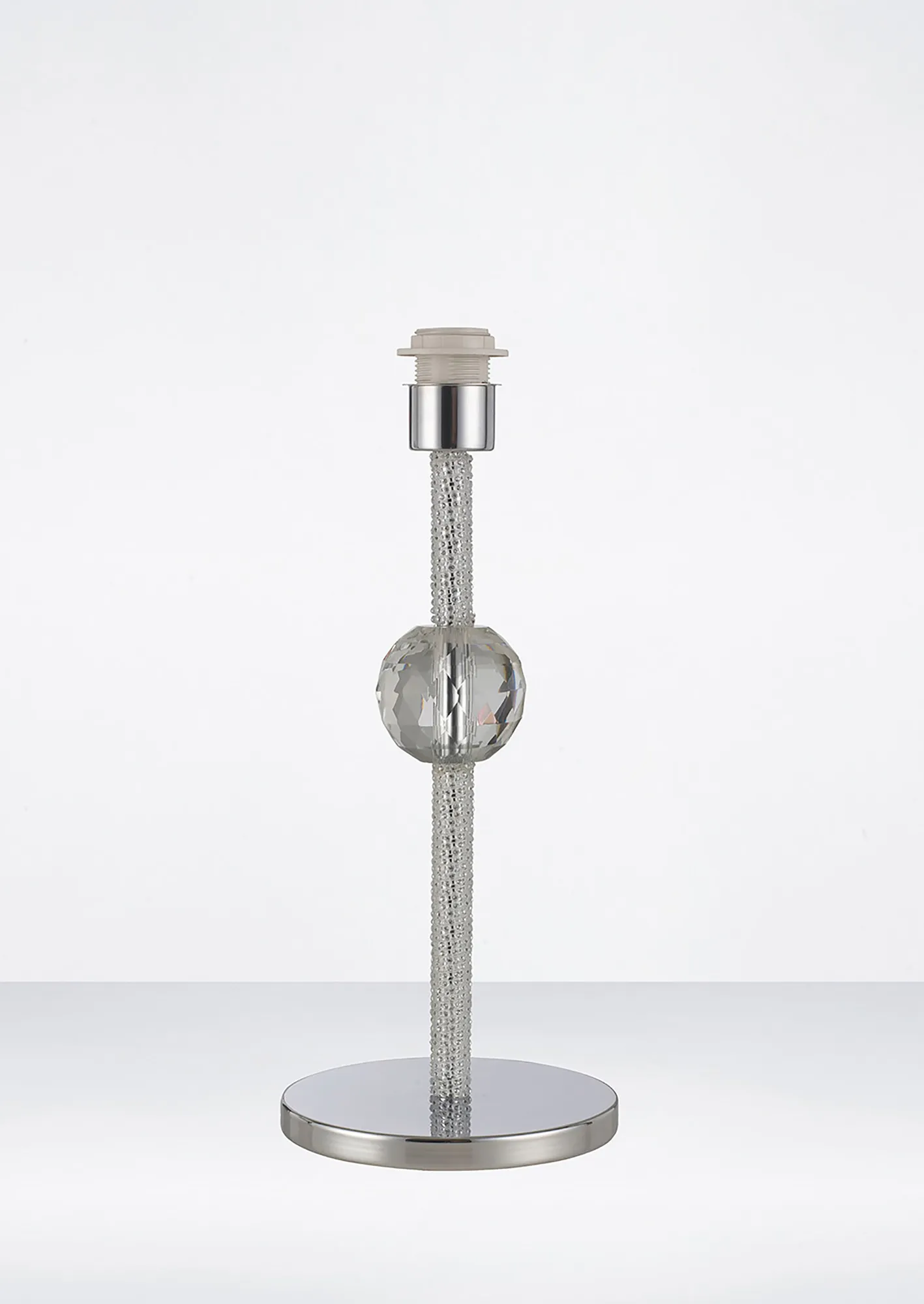Elena Polished Chrome Crystal Table Lamps Diyas Base Only Lamps